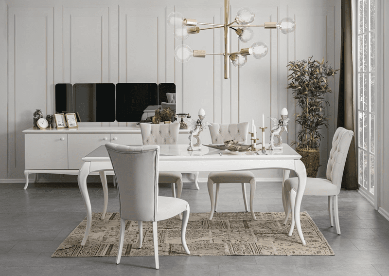 Art Yemek Odası Takımı - Beyaz Art Yemek Odası Takımı - Beyaz